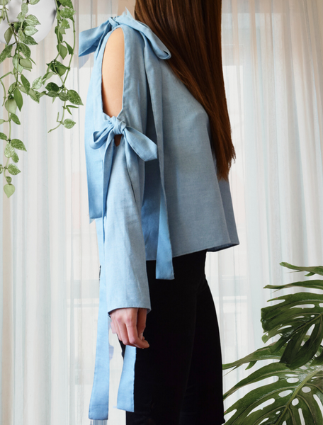 Blusas con lazos en el cuello 2019 best sale
